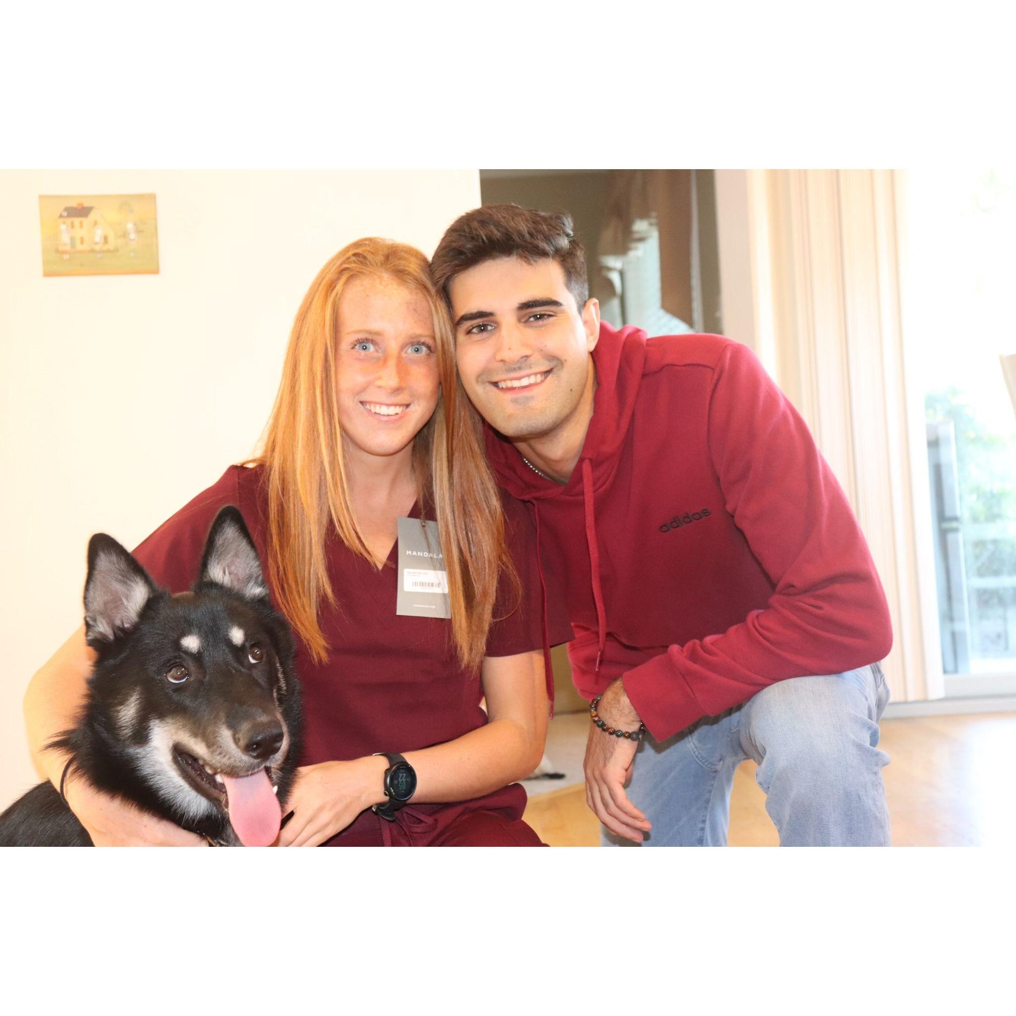 Celebrating Ally getting into vet school
