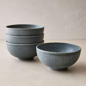 Kanto Stoneware Meal Bowl - Set of 4 - Arctic Blue