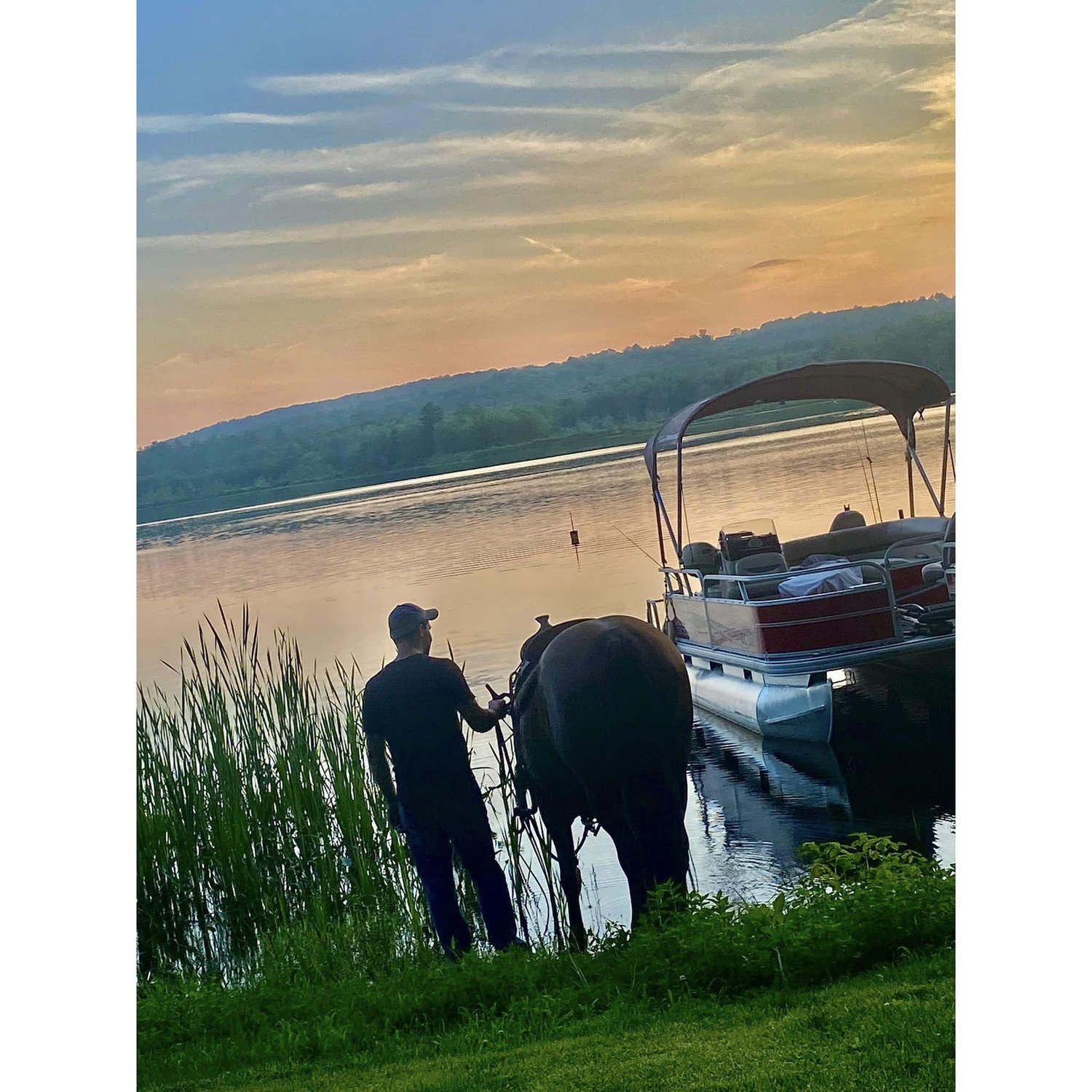 A summer night on Oak Pond.