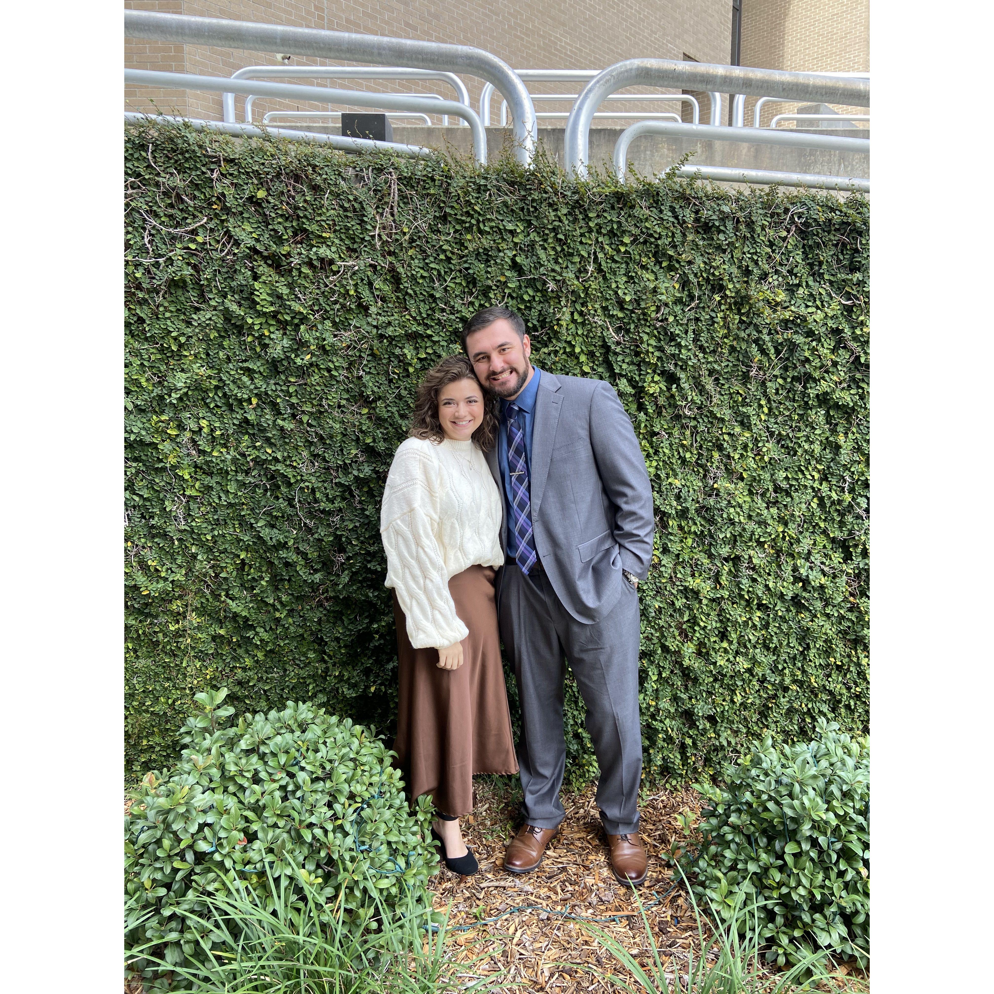The iconic green wall