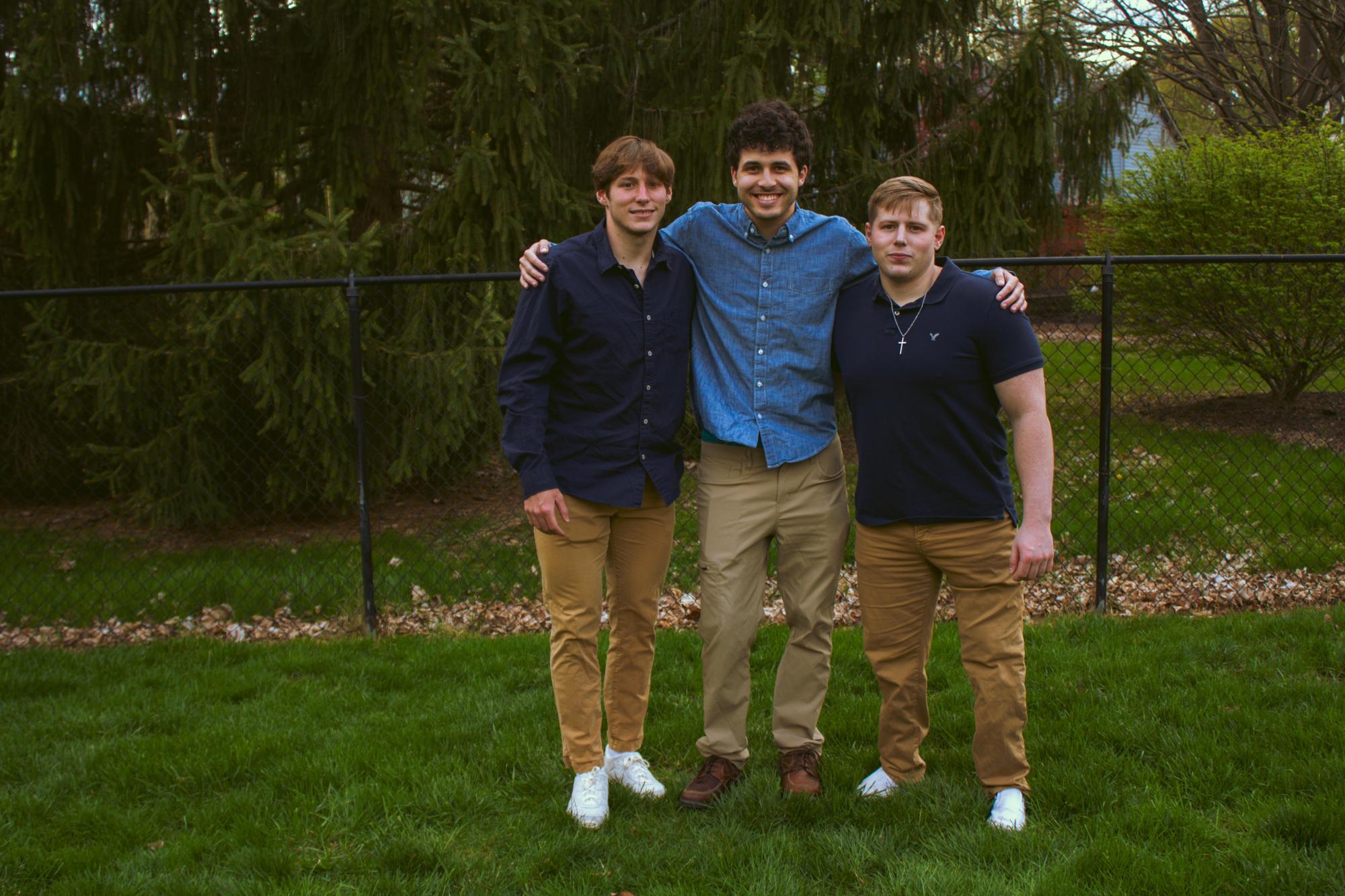 Hayden with Grace’s step-brothers, Reis and Riley