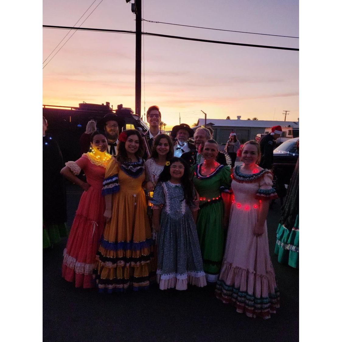 Dec 3, 2023: Marching down the streets during the Hemet Christmas Parade!