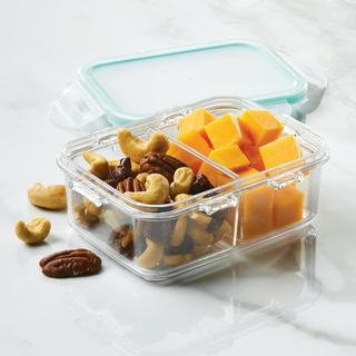 Purely Better Rectangular Food Storage Containers with Dividers, Set of 4