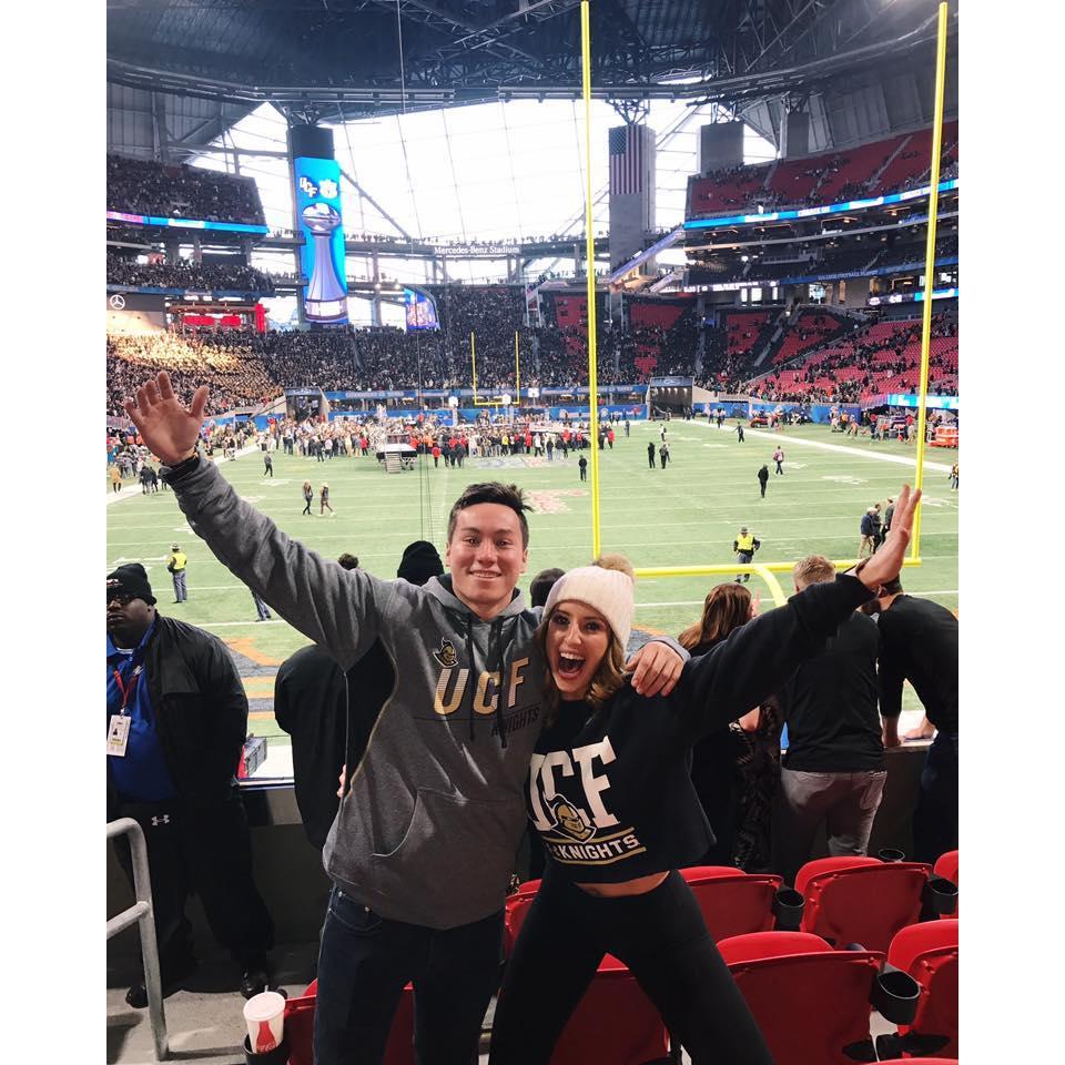 When UCF won the Peach Bowl in Georgia
