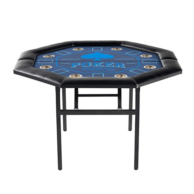 Barrington Poker Multiple Styles Folding Poker Table & Chip Set Collection, Durable Padded Rail Tables with Felt Playing Surface, Perfect for Texas Holdem Games