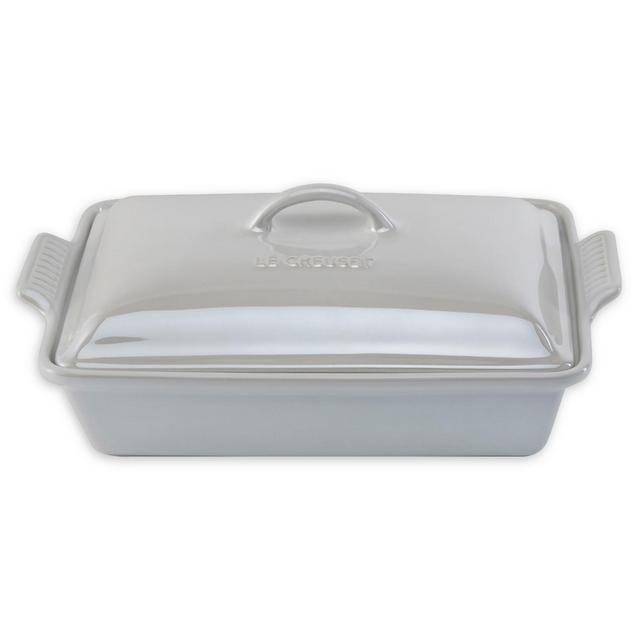 Le Creuset® Heritage 4 qt. Rectangular Covered Casserole Dish in Metallic White