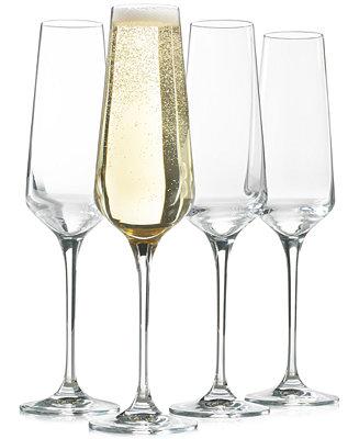 Set of 4 Flute Glasses, Created for Macy's