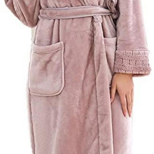 Richie House Women's Plush Soft Warm Fleece Bathrobe Robe RH1591