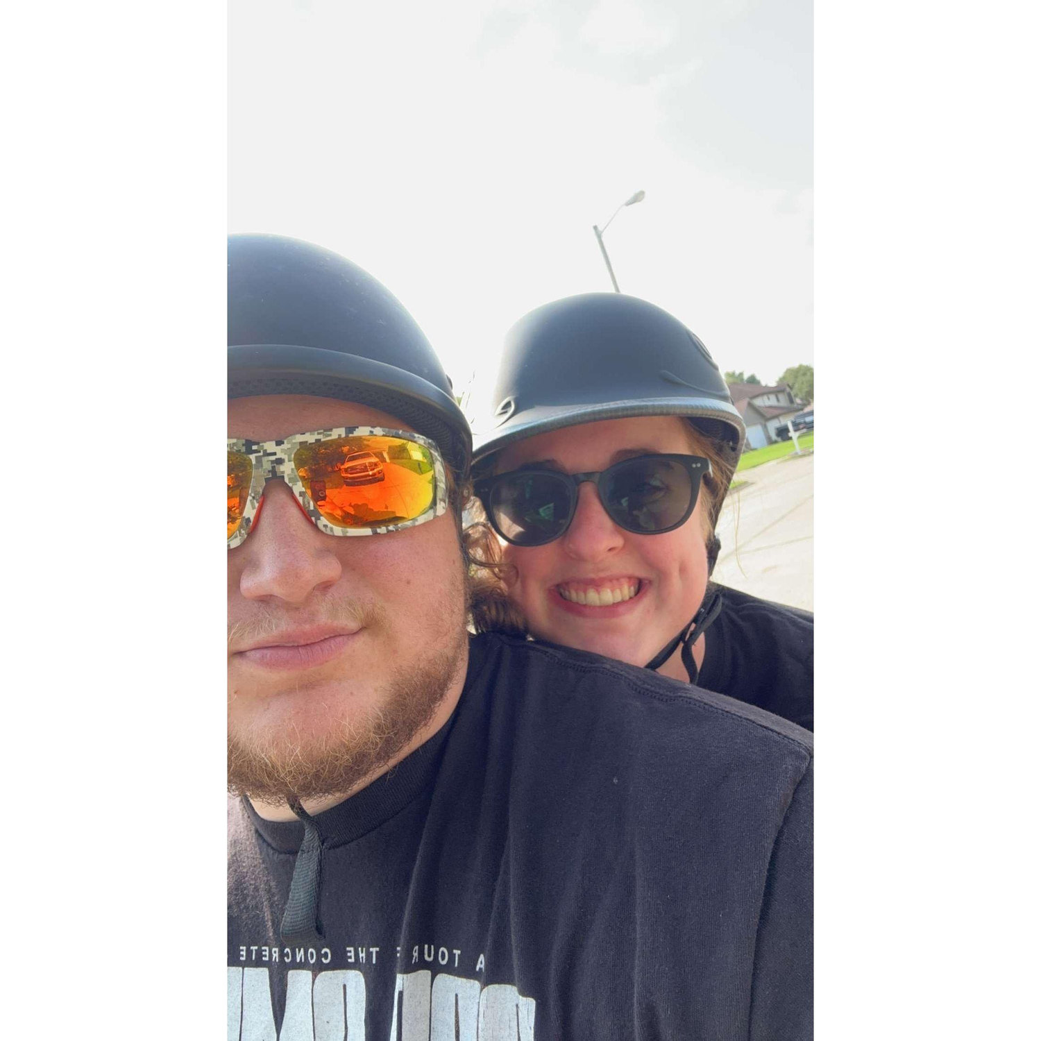 Motorcycle rides are one of our favorite things to do together!