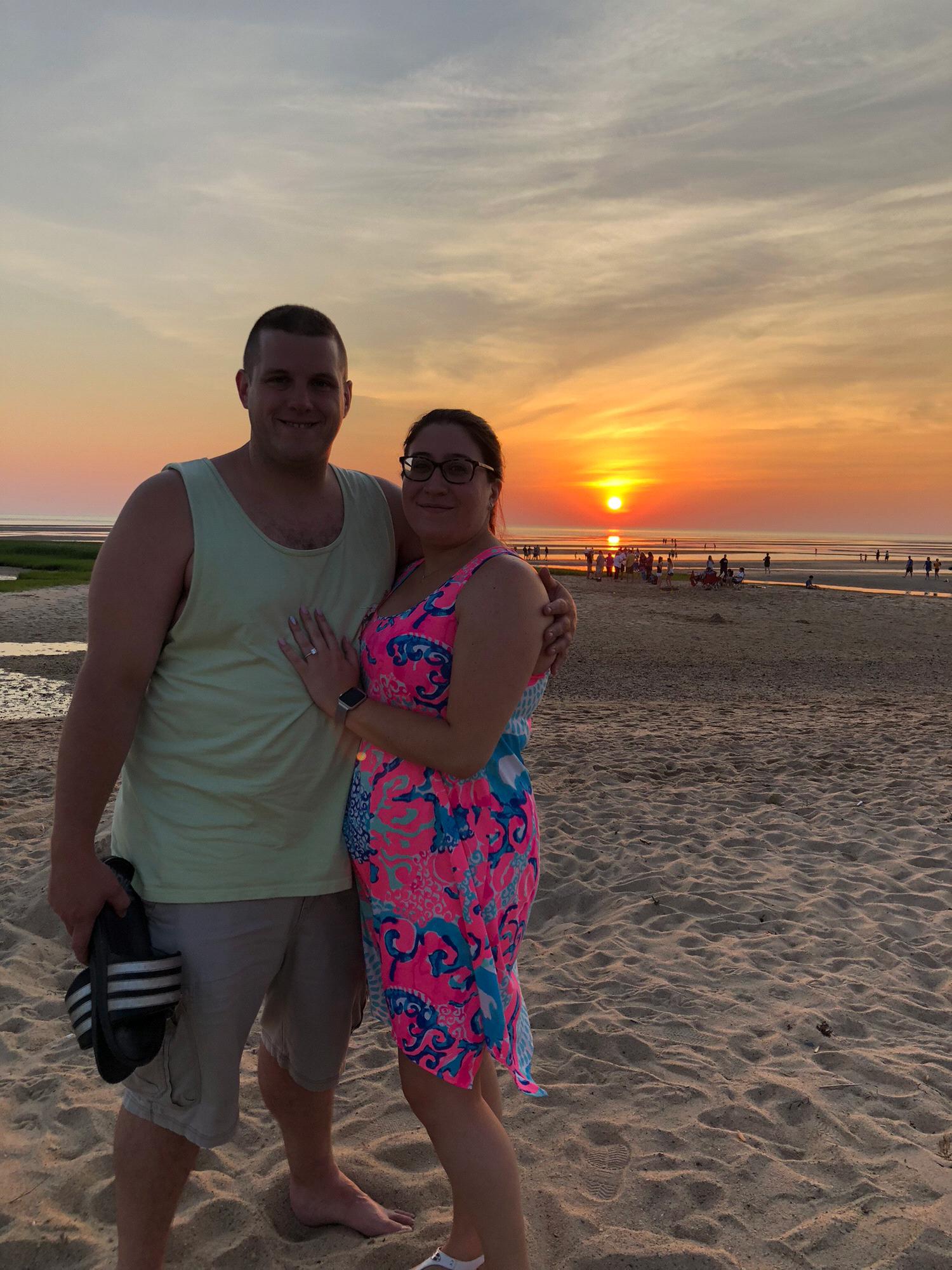 The day we got engaged! First Encounter Beach, Eastham, MA