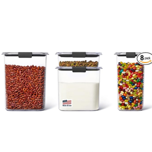 Rubbermaid Brilliance Container Set 8-Piece (4 Containers & 4 Lids)