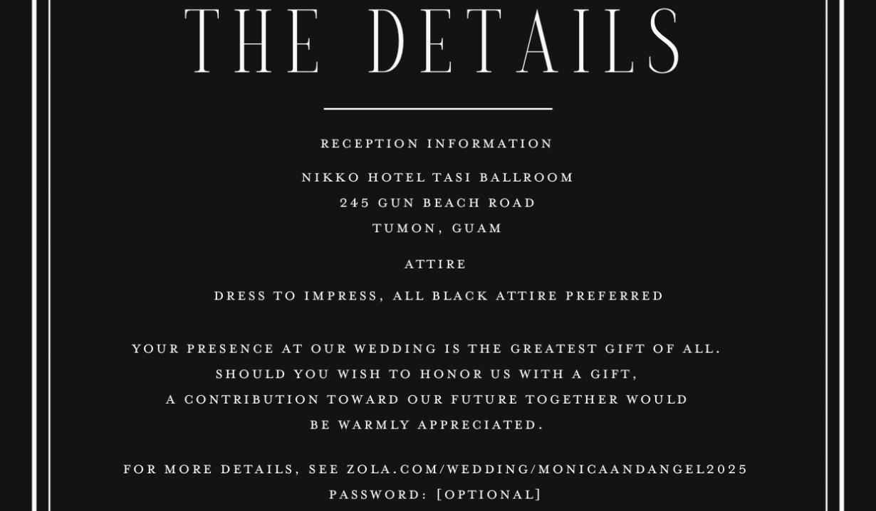 The Wedding Website of Monica Reyes and Angel Oliveras