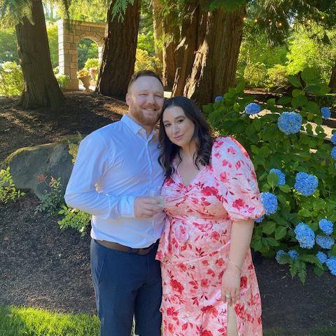At our friend's wedding!