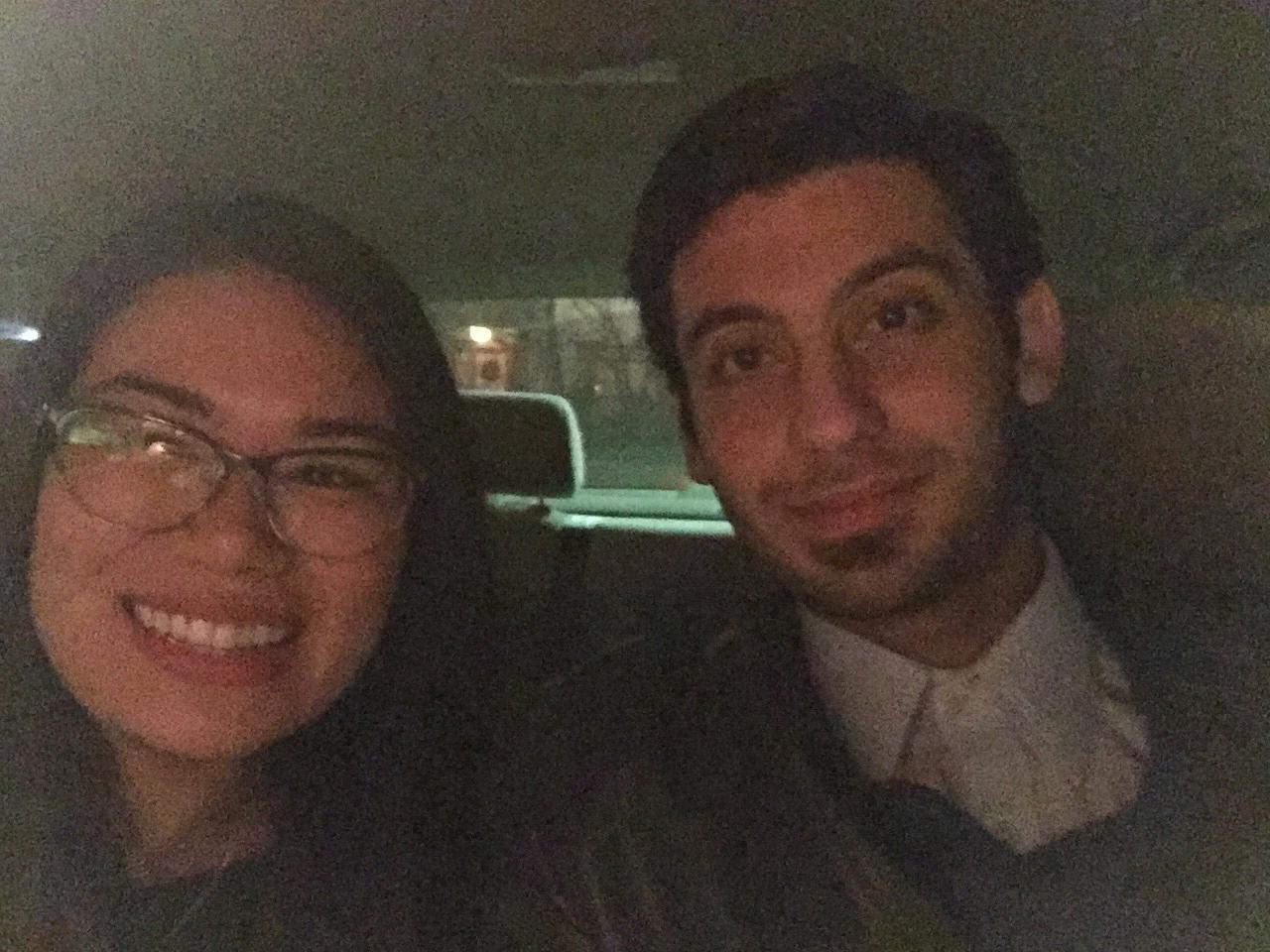 On our way to our first Christmas Liturgy together!
