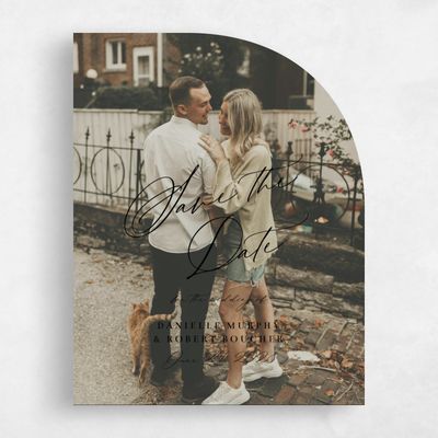 Black Wedding Save the Date - Ingrid Photo