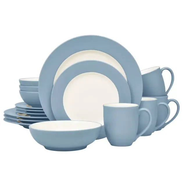 Noritake® Colorwave Rim 16-Piece Dinnerware Set in Ice