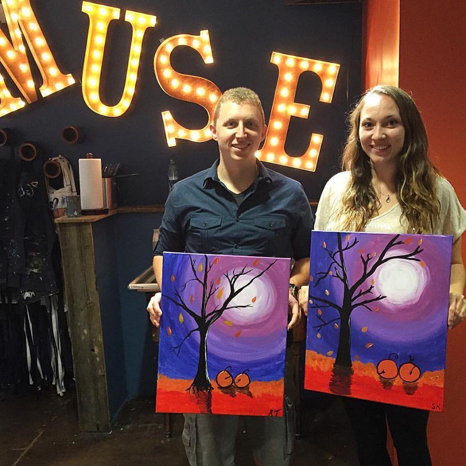 Our first time of many at Muse Paintbar in Norwalk CT.