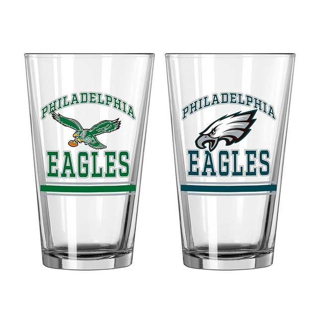 Logo Brands Philadelphia Eagles 16oz. Pint Glass Two Pack