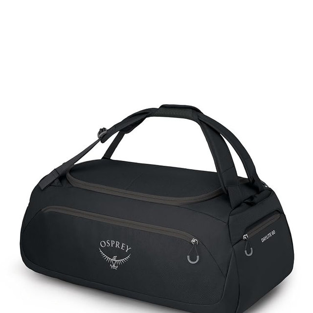 Osprey Daylite 60L Duffel Backpack - Convertible Everyday Duffel Bag for Gym, Commute, and Travel, Black