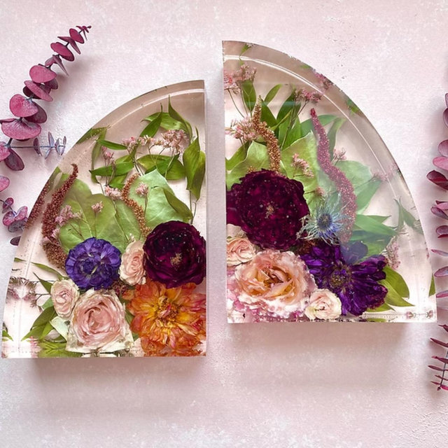 Wedding Floral Bookend Preservation