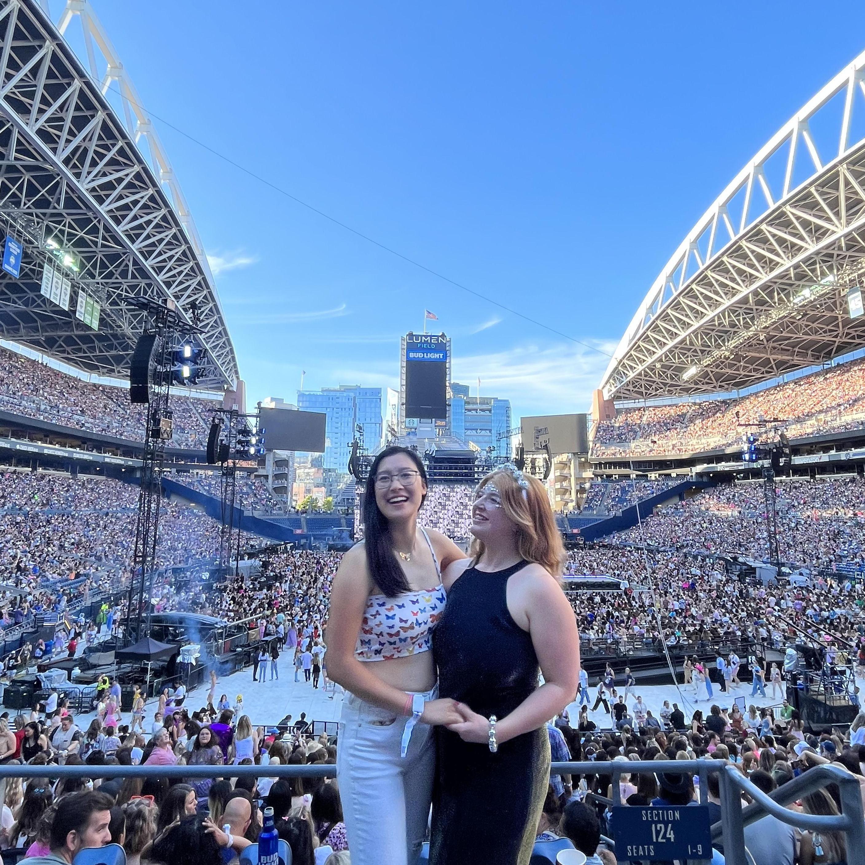 Attending the Era's Tour in Seattle.