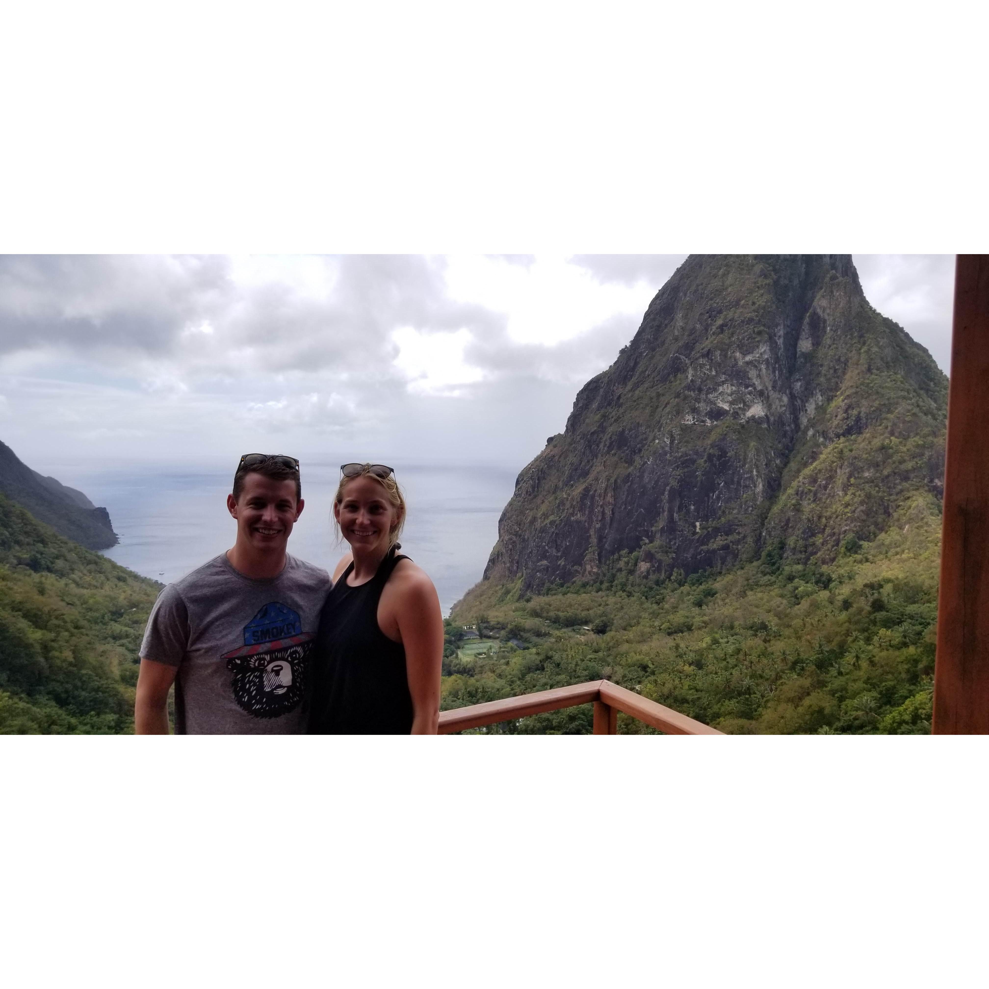 in awe of our lunch views of the Piton Mountains