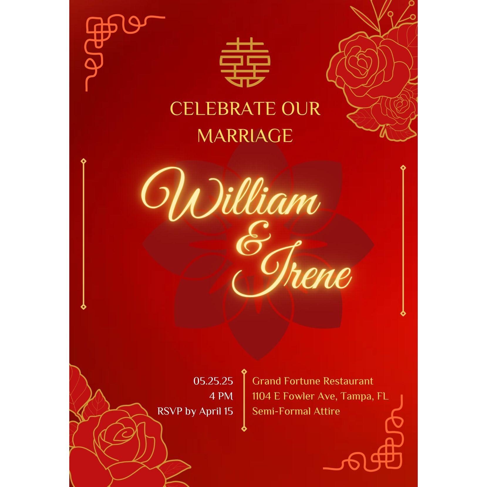 Our wedding invitation