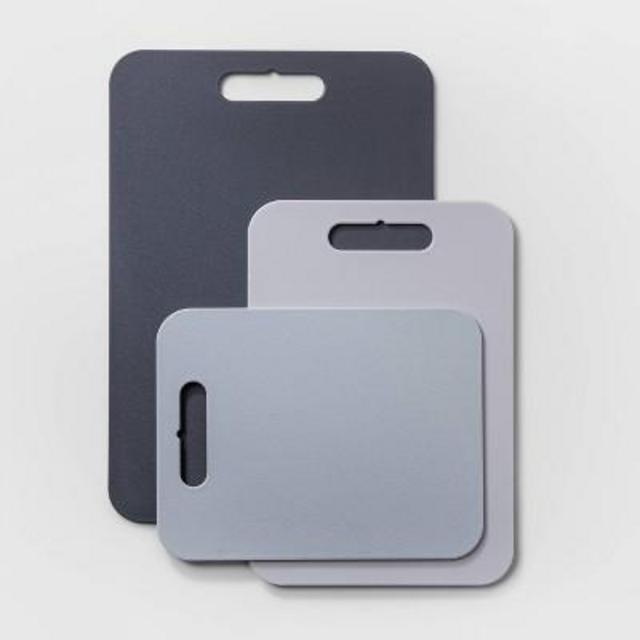 3pc Poly Essentials Cutting Board Set Gray - Made By Design™