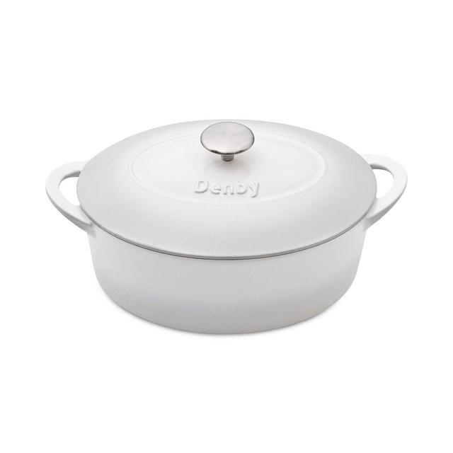 Denby Natural Canvas Cast Iron 4.5 Qt. Oval Covered Casserole