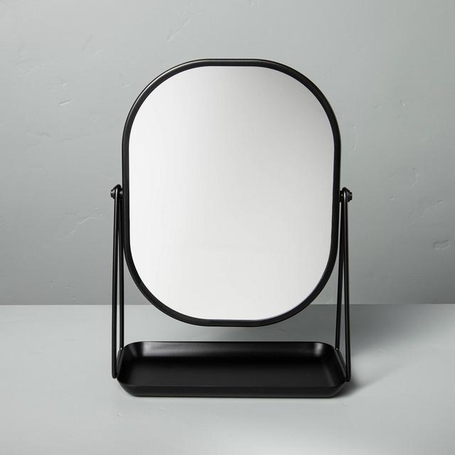 Metal Vanity Flip Mirror with Tray Black - Hearth & Hand™ with Magnolia