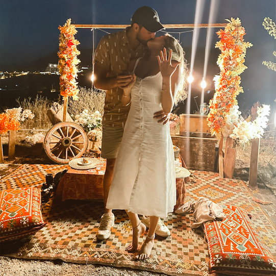 Moments after the proposal.