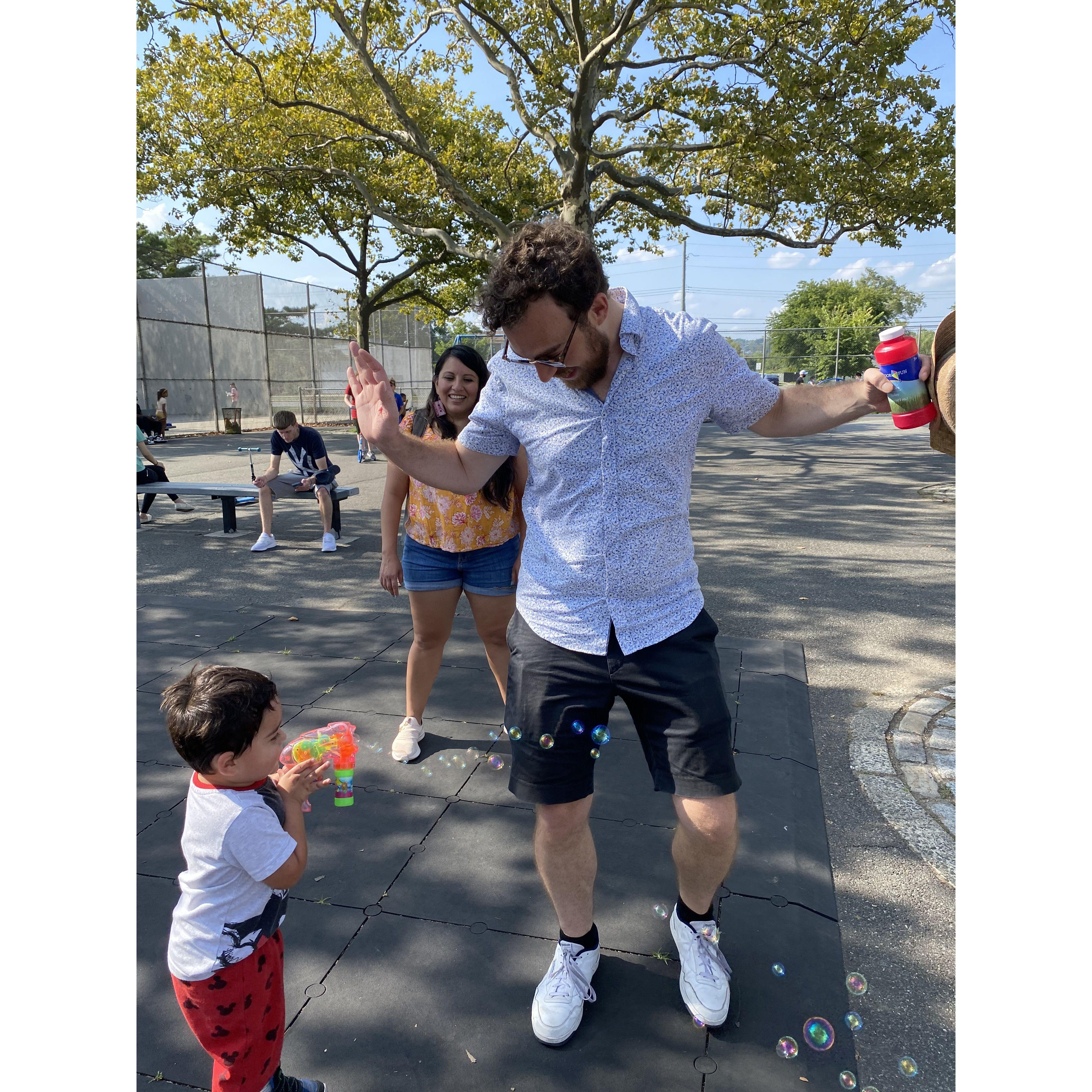 Jayden loves to play with his uncle!