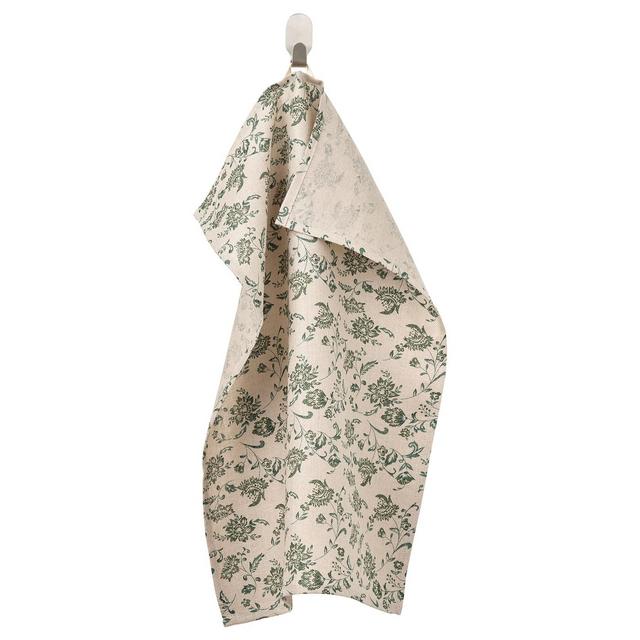 VITNOPPA Dish towel, floral pattern/green, 18x24 "Show measurements specifications