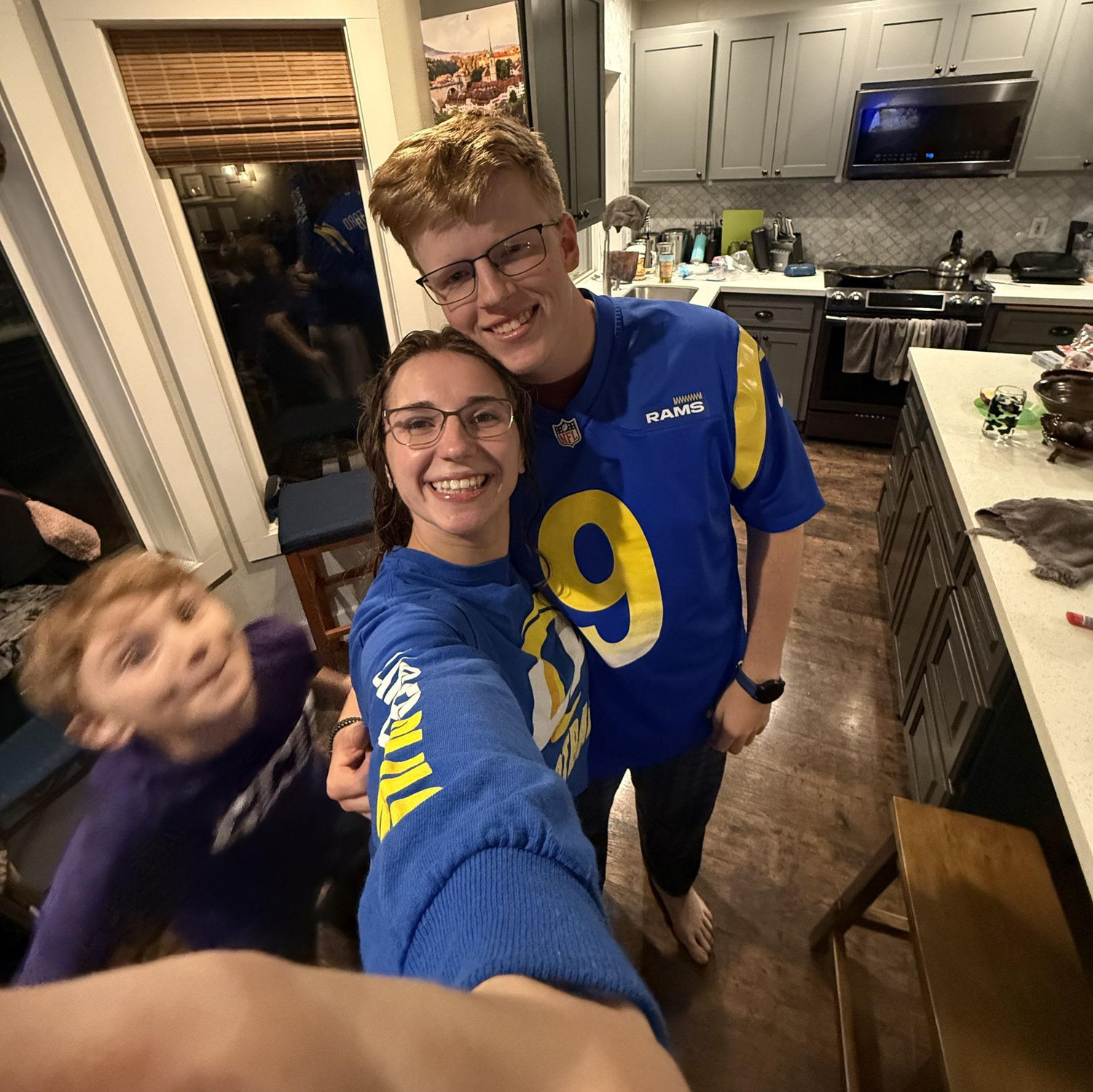 Football (with a photobomb)