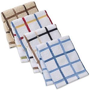 Kitchensmart® 12-Inch x 12-Inch Plaid Dish Cloth in Blue