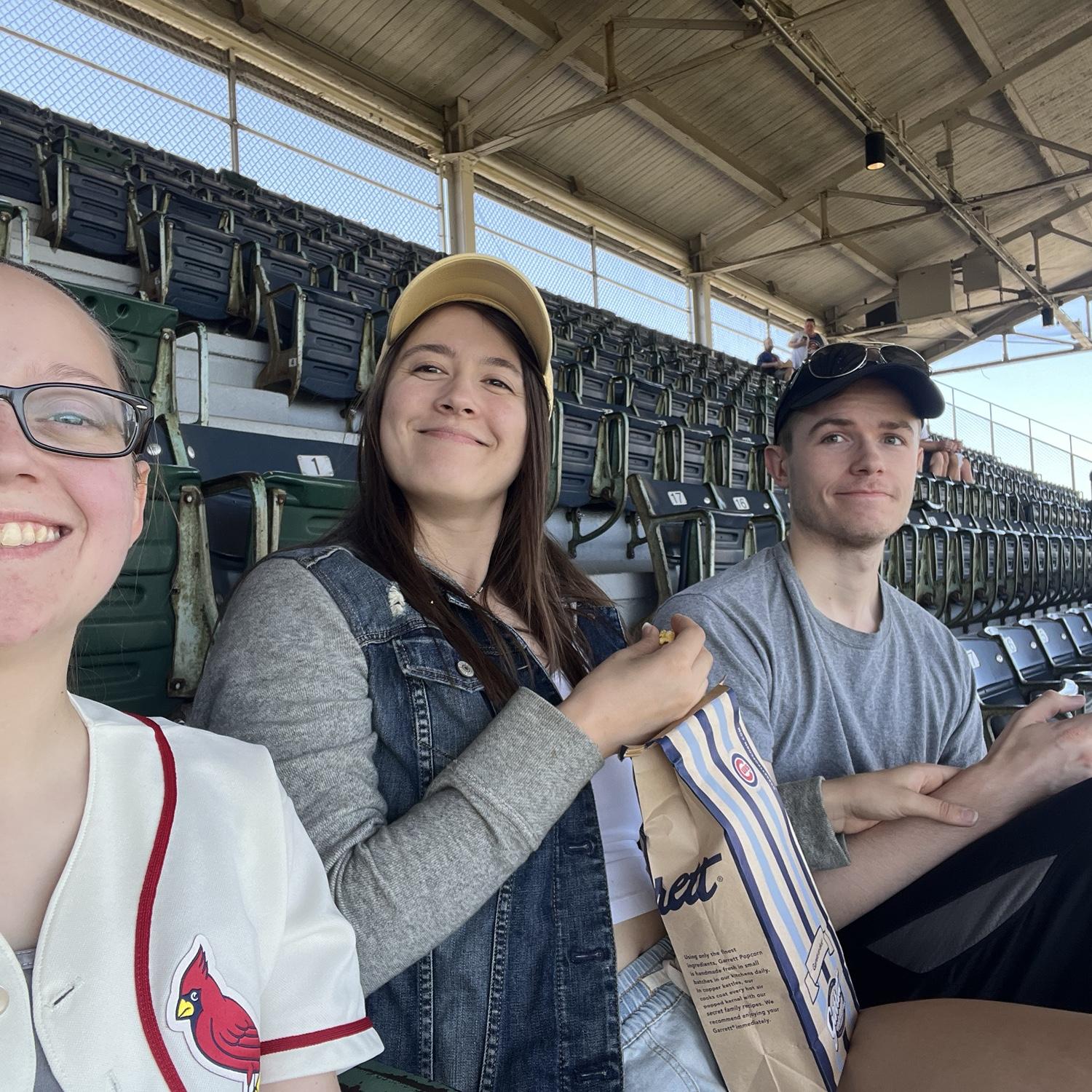 Baseball game with Kelsey!