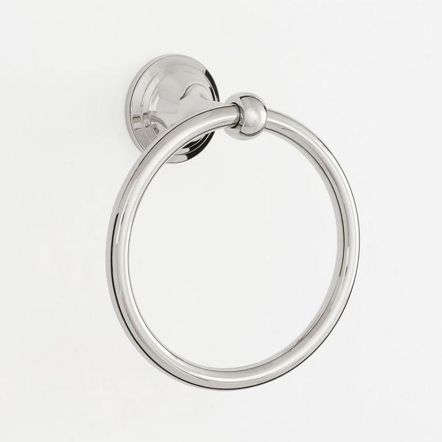 Mercer Towel Ring, Polished Nickel