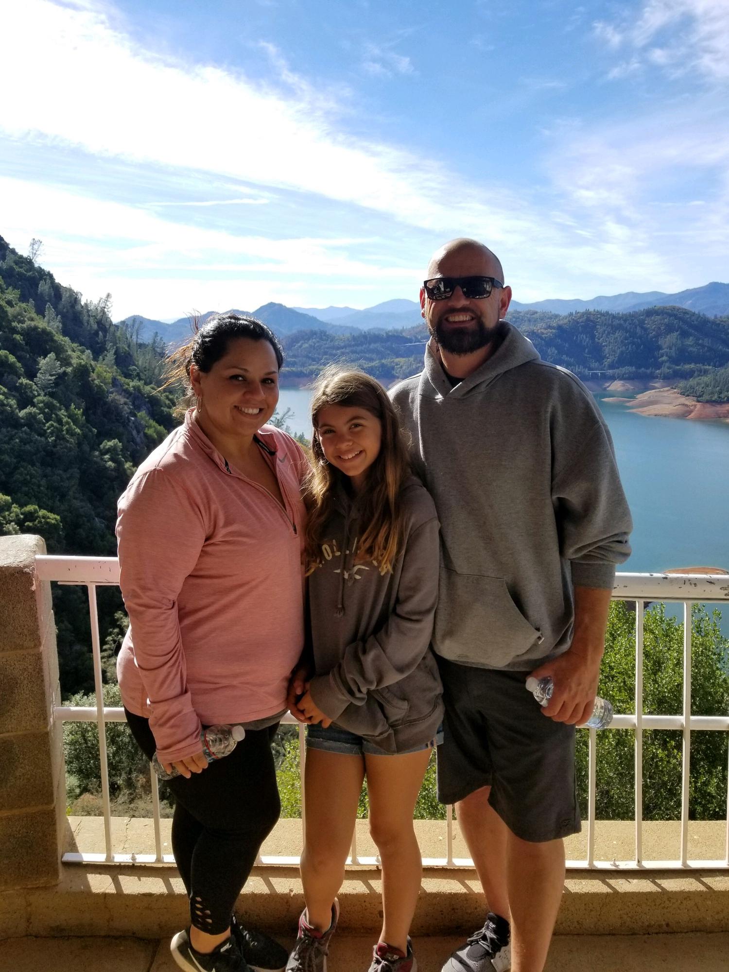 Shasta lake and the caverns.