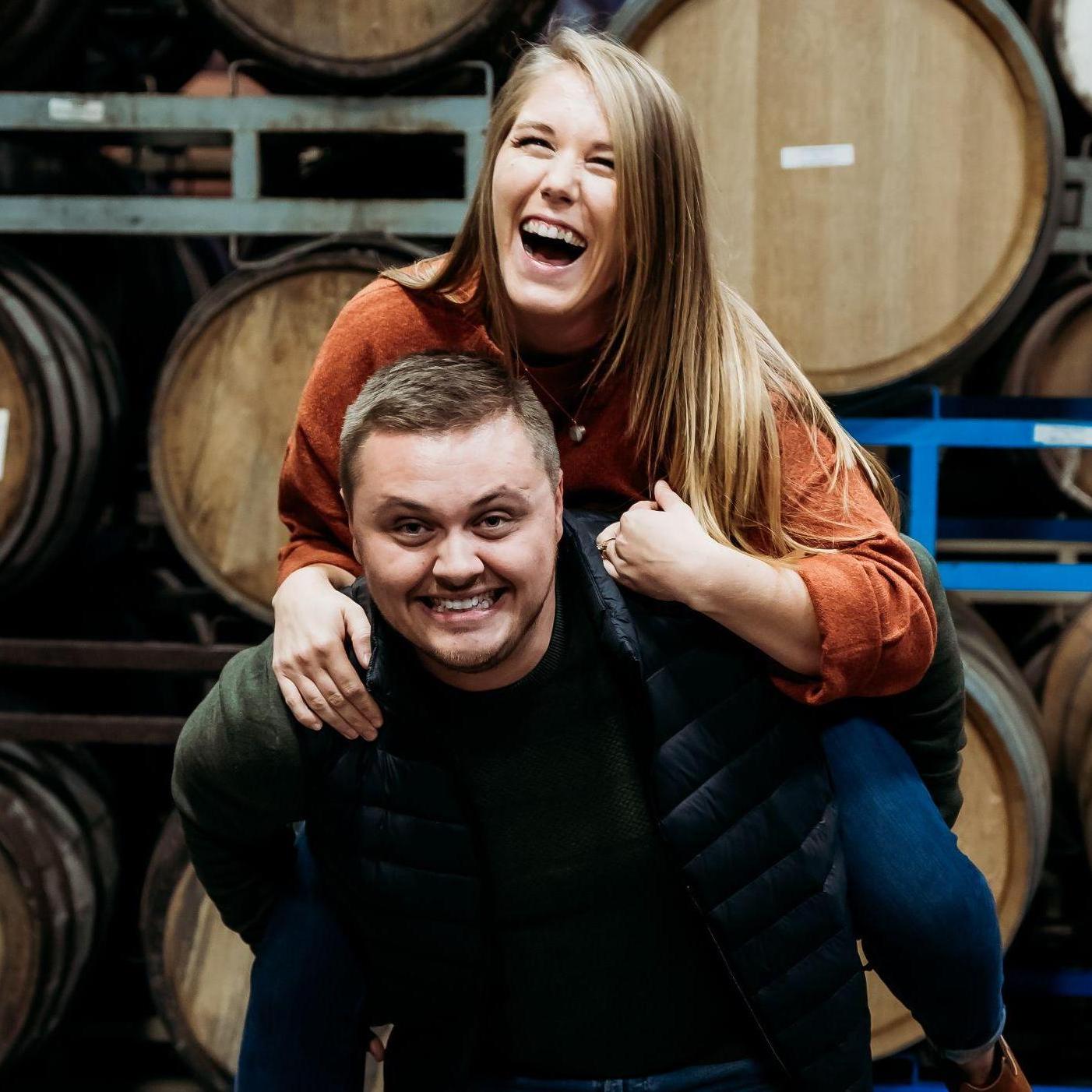 This is what happens when you drink one, two, tree beers at your engagement session...