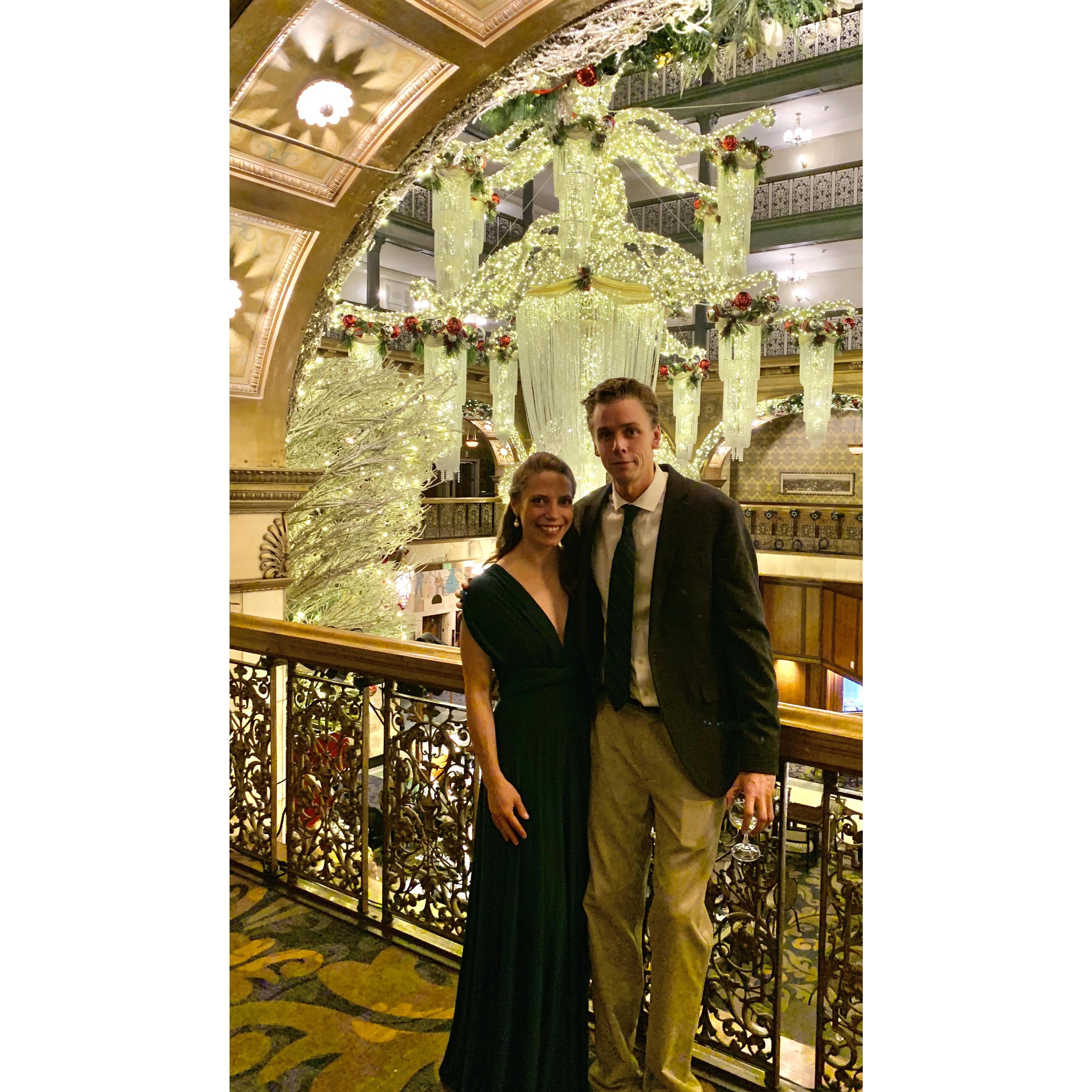 Christmas time at the historic Brown Palace in Denver