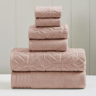 Diamond Gate 6-Piece Yarn Dyed Jacquard Towel Set