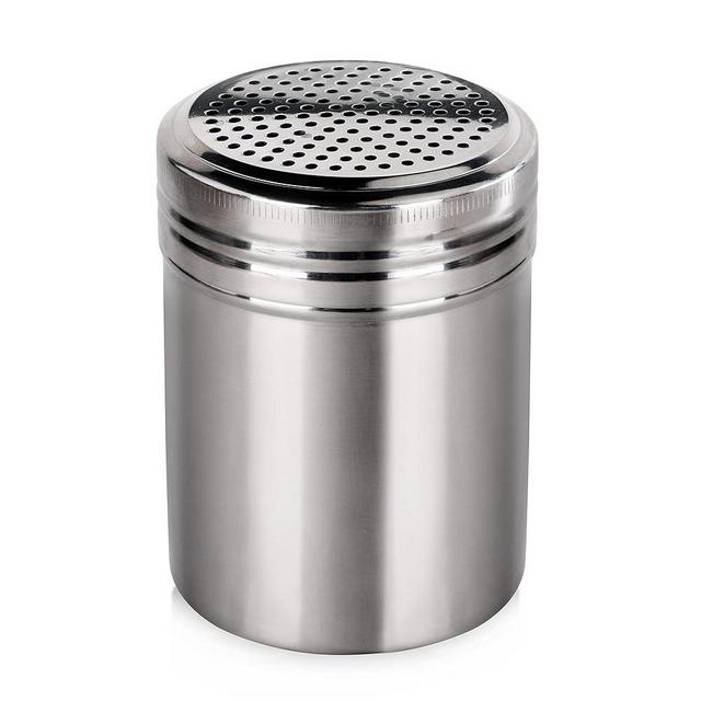 New Star Foodservice 28478 Stainless Steel Dredge Shaker, 10-Ounce, Set of 2