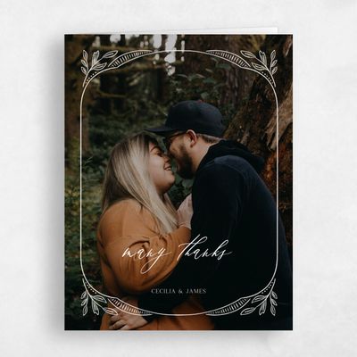 White Wedding Thank You - Caleania Photo