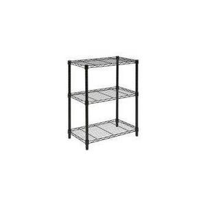 AmazonBasics 3-Shelf Shelving Unit on Wheels - Chrome