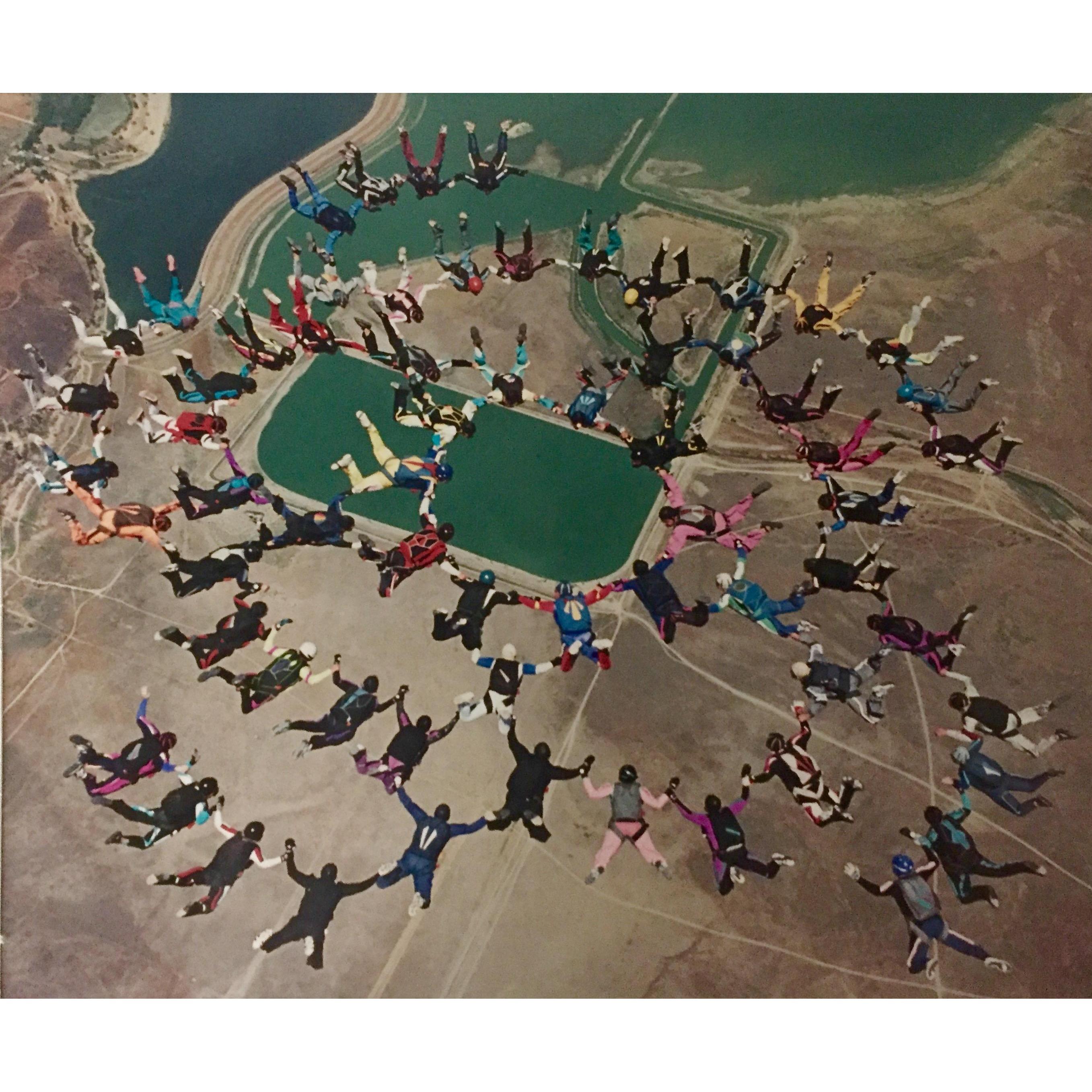 ... can you find me? hint, I'm one of the skydivers! 😉 Lake Elsinore 64-Way, '96