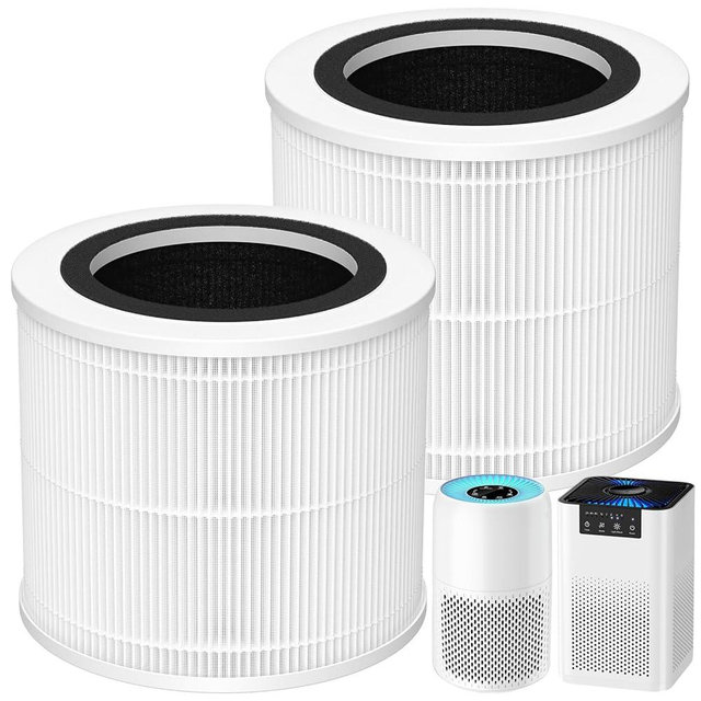 AP100 AP102 Replacement Filter Compatible with AromaRoom AP100-A, AP102, AP100-B, AP100-C, Core Mini Air Purifi-ers, 3-IN-1 HEPA and Activated Carbon Filter, 2 Pack (White)