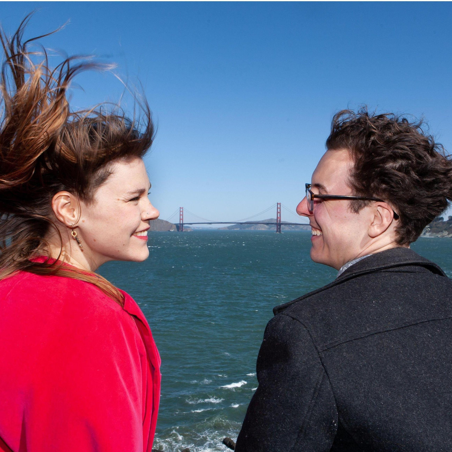 It was so windy the day we took our engagement photos. This photo is a great example of the weather that day. Haha