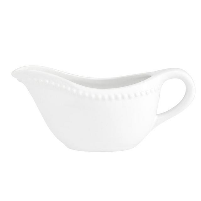 Emma Beaded Gravy Boat - True White
