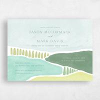 Blue Wedding Invitation - Vallejo Landscape