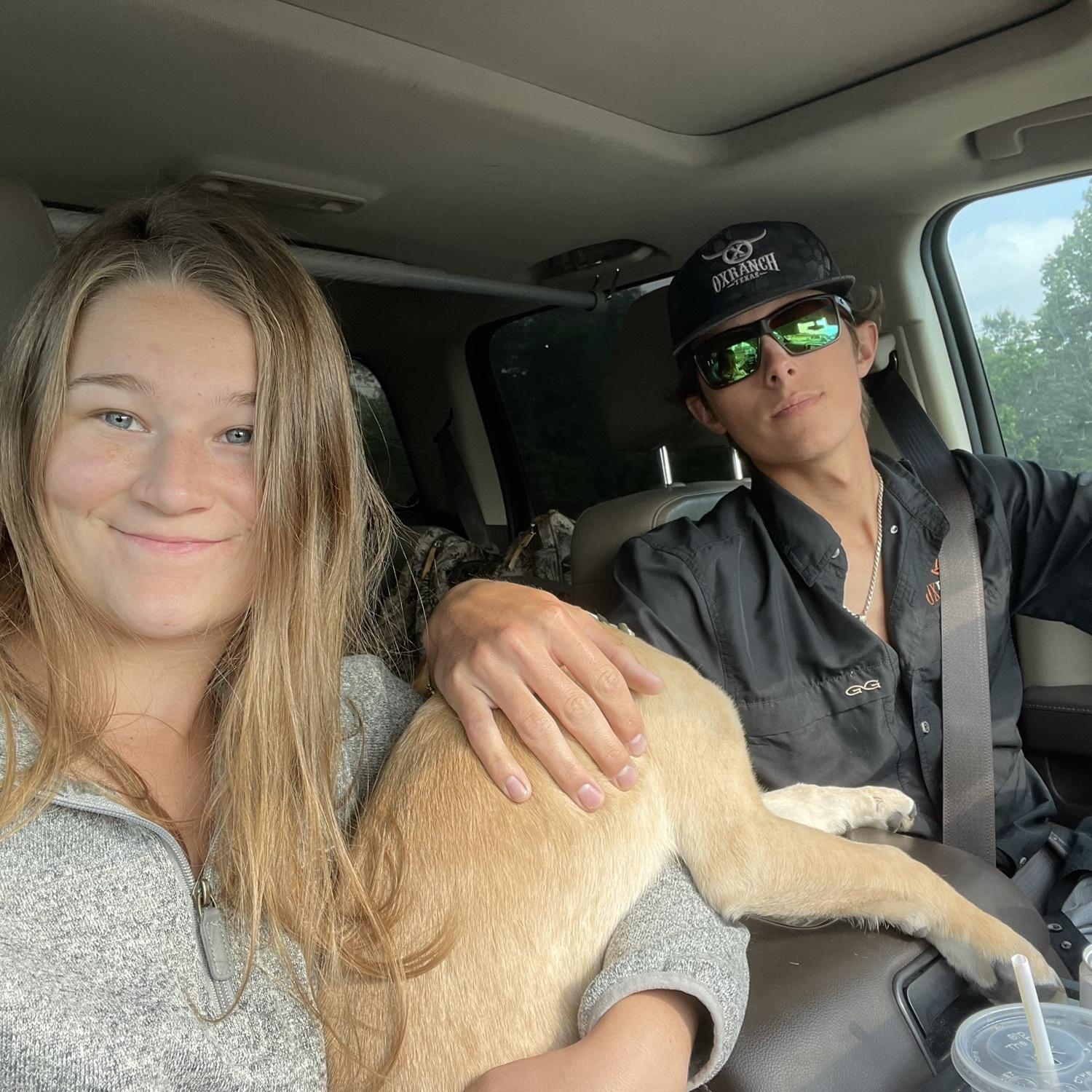 Dropping our boy off at bird dog training.